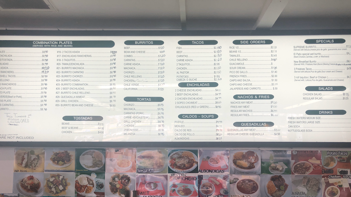 El Patio Drive In Menu - Image 6